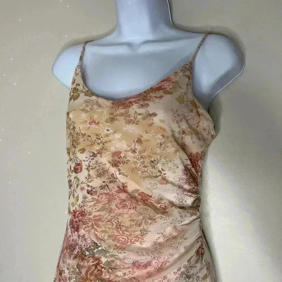 Vintage Asymmetrical Fairycore Mesh Dress Small Ethereal Sparkly Shimmery Pink - Picture 5 of 8